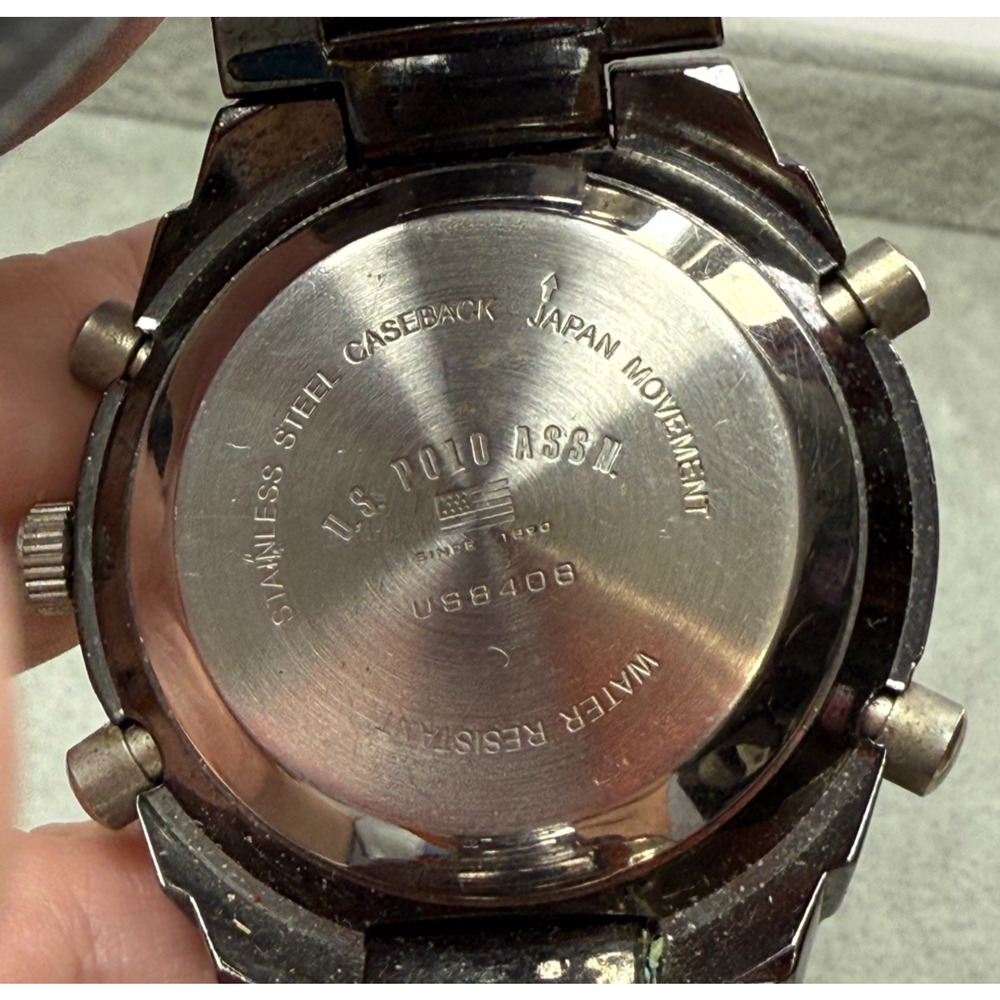US Polo Assn Analog & Digital Quartz Watch US8408 Water Resistant NEEDS BATTERY - Picture 3 of 4